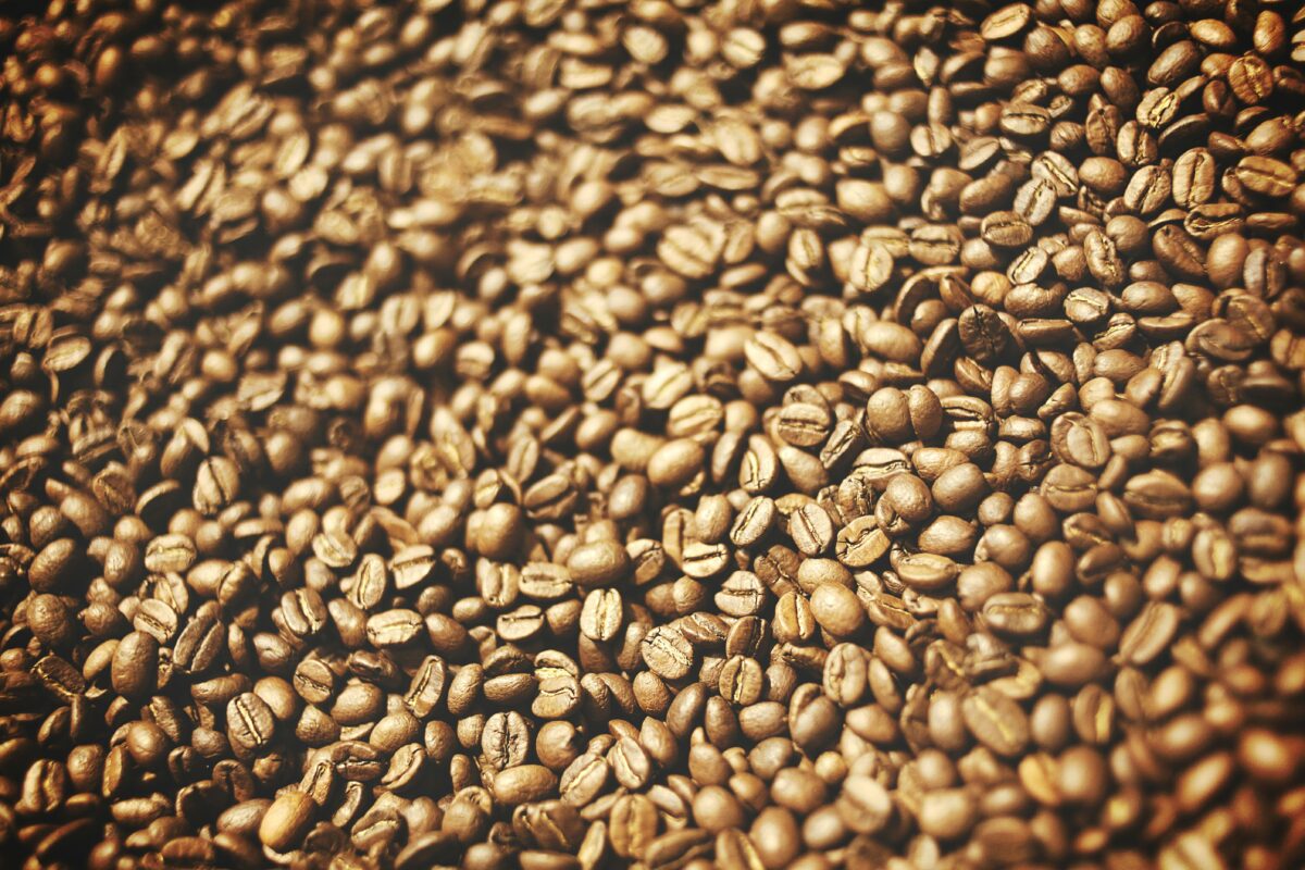grinding coffee beans