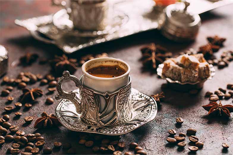 turkish coffee presentation