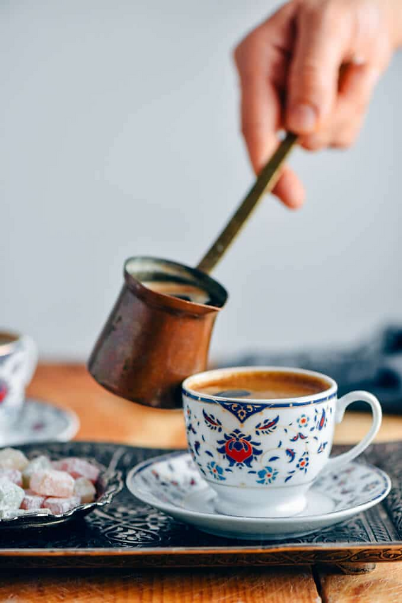 turkish coffee presentation